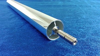 Mirror surface processing for aluminum three-fins pipe