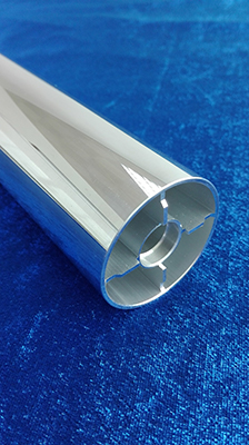 Mirror surface processing for aluminum four-fins pipe